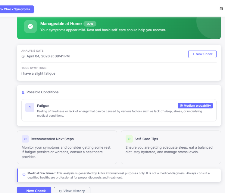 AI health Assist Landing Page