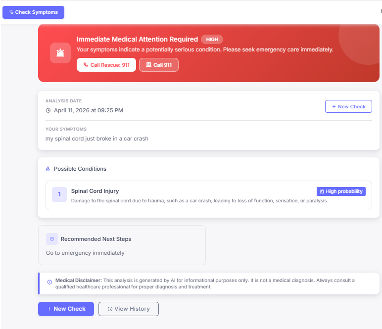 AI health Assist Landing Page